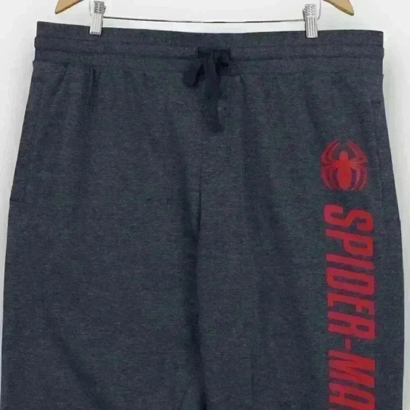 🔵 2/$15 ~ Marvel Spider-man fleece men's jogger with drawstring blue size XL - Picture 4 of 6